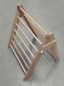 Preview: Aufgestelltes klappbares Kletterdreieck aus Buche mit Holzsprossen